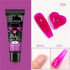 15ml a Piece Nail Crystal Fluorescent Extension Adhesive Without Paper Holder Painless Nail Extension Tool Phototherapy Nail Fluorescence Color Gel (Color: 09)