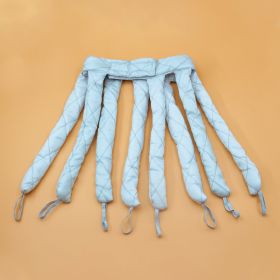 Satin No Heat Curlers for Long Hair - Heatless Curling Rod Headband for Beautiful, Healthy Curls (Color: Long Blue)