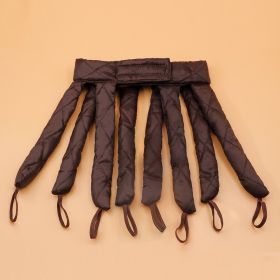 Satin No Heat Curlers for Long Hair - Heatless Curling Rod Headband for Beautiful, Healthy Curls (Color: Short Brown)